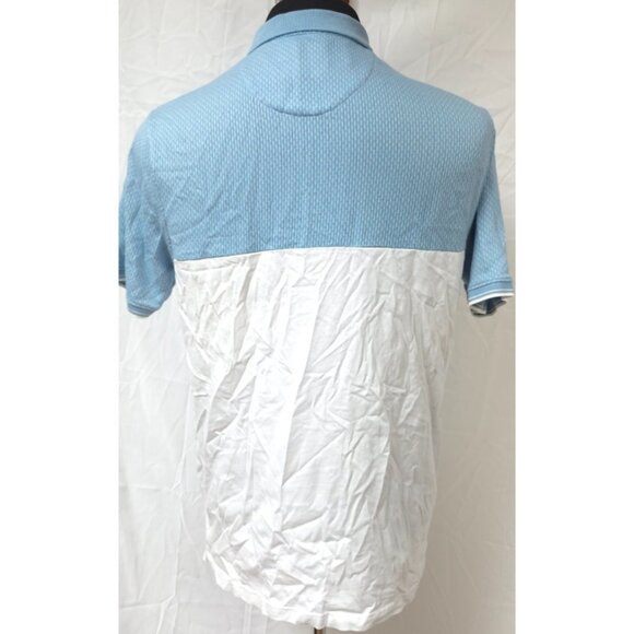 Cactus Man by Ricky Singh Mens Large Blue White Color Block Golf Polo Shirt - Picture 7 of 12